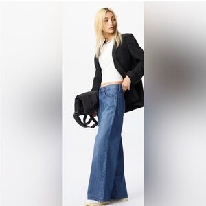 Classic Blue Wide-Leg Jeans